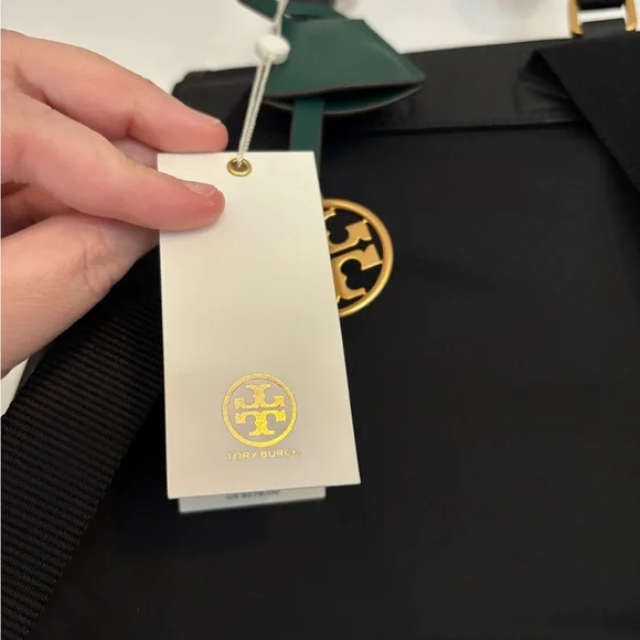 NWT Tory Burch Black Perry Nylon Flap Backpack - Picture 8 of 9